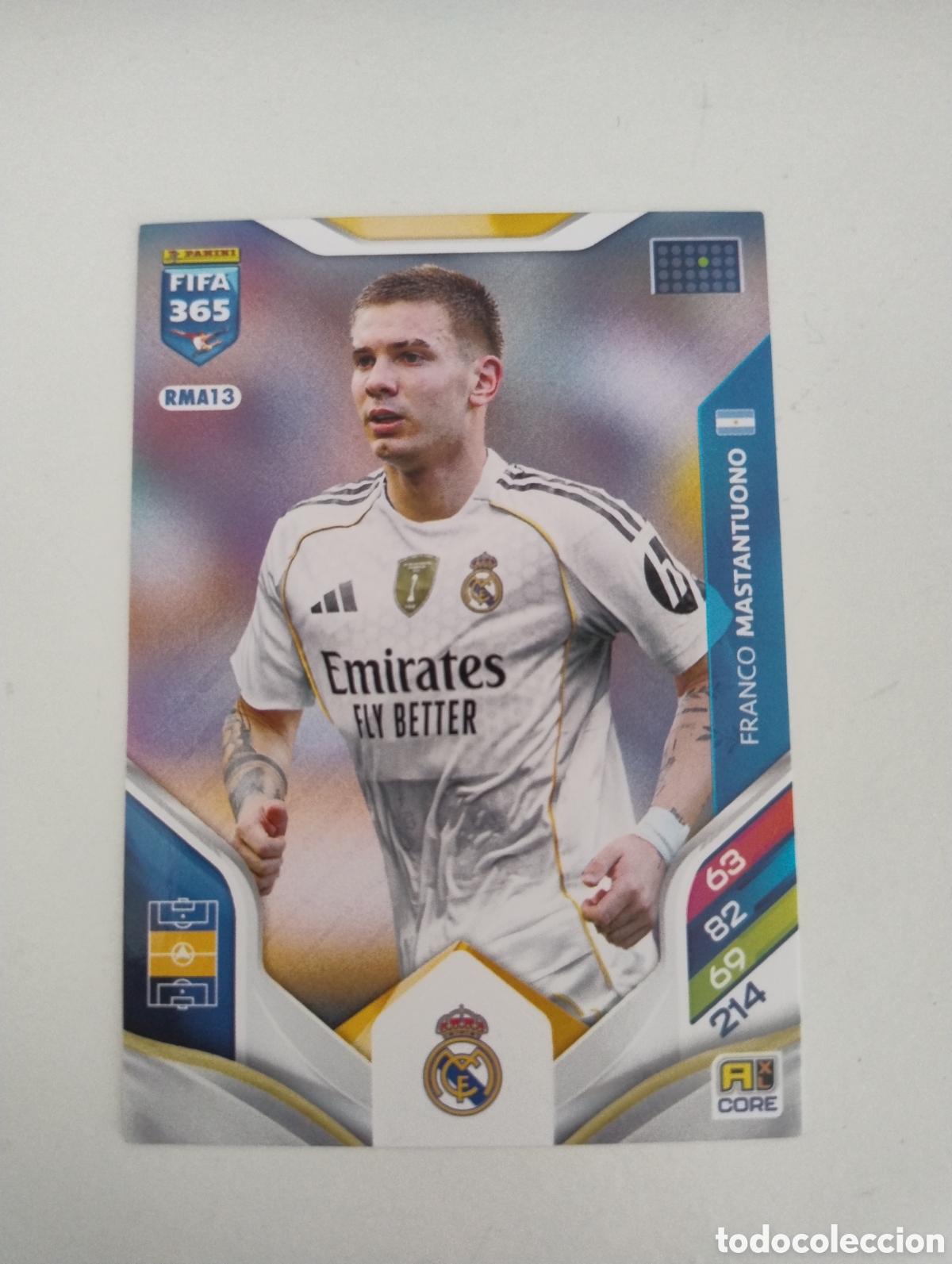 Cromos de f&uacute;tbol: RMA 13 - Mastantuono - Real Madrid - Adrenalyn XL FIFA 365 2026
