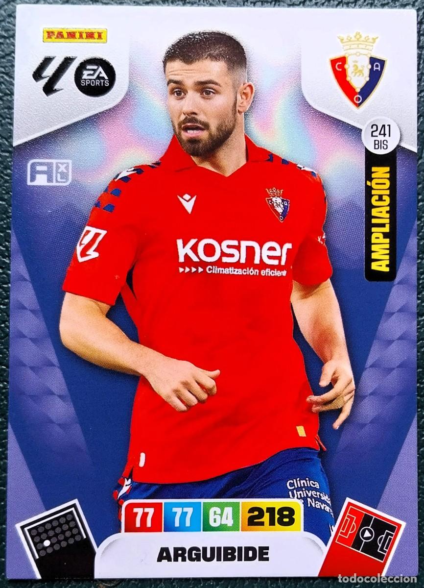 Cromos de f&uacute;tbol: 241 BIS ARGUIBIDE OSASUNA AMPLIACION FICHAS ALBUM ADRENALYN XL 2025 2026 25 26