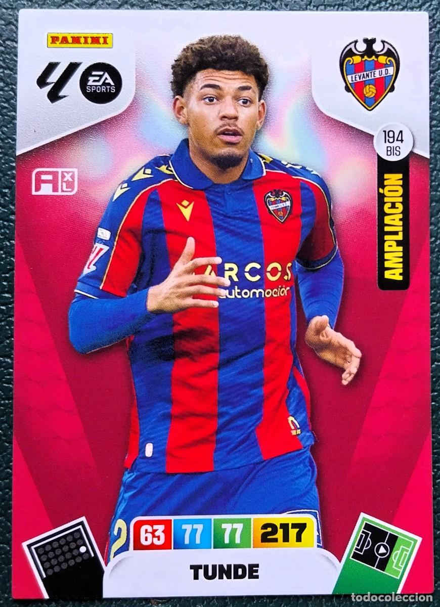 Cromos de f&uacute;tbol: 194 BIS TUNDE LEVANTE UD AMPLIACION FICHAS ALBUM ADRENALYN XL 2025 2026 25 26
