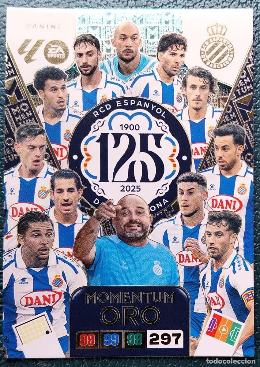 Cromos de Futebol: 125 ANIVERSARIO RCD ESPANYOL MOMENTUM ORO FICHAS ALBUM ADRENALYN XL 2025 2026 25 26