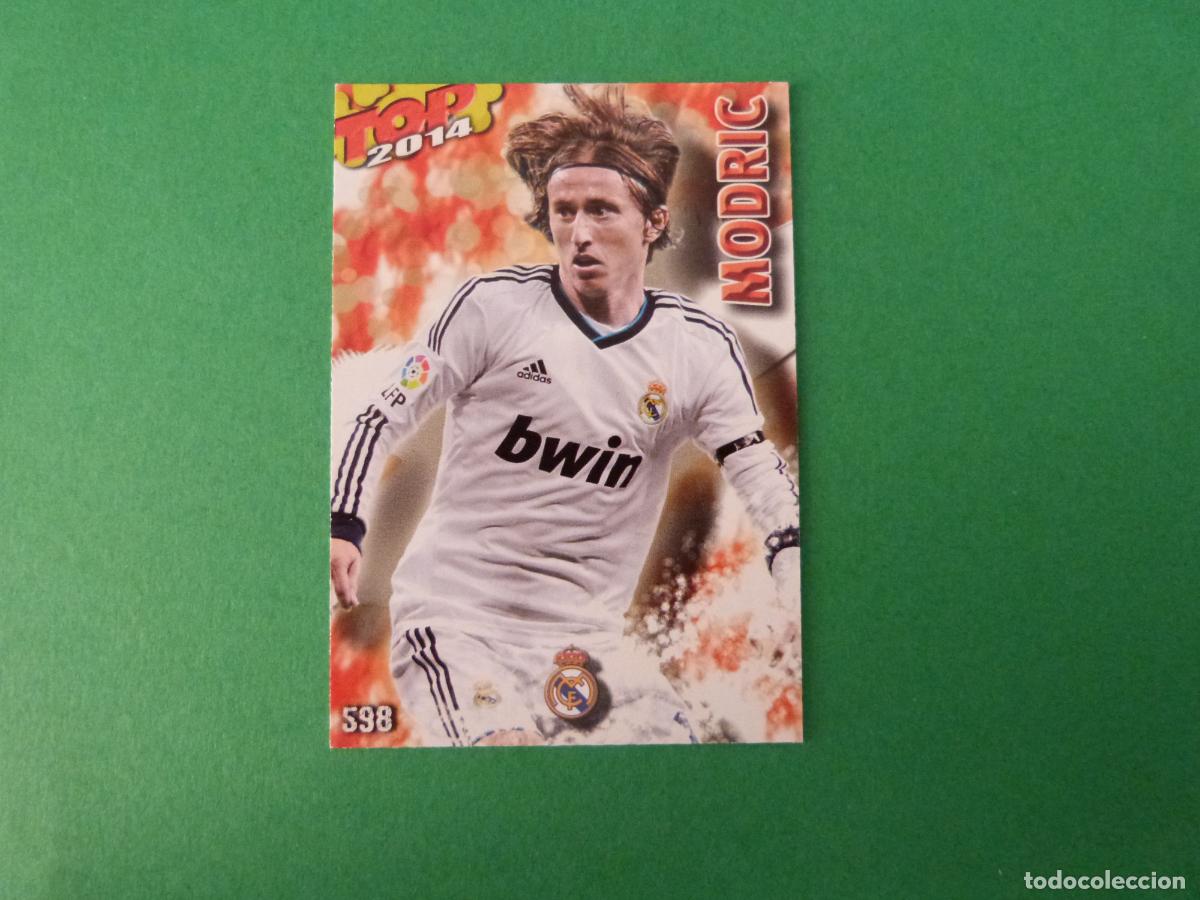 Cromos de f&uacute;tbol: TRADING CARD FUTBOL MODRIC REAL MADRID C.F. MATE N&ordm; 598 FICHAS LIGA TOP MUNDICROMO 2013-2014/13-14