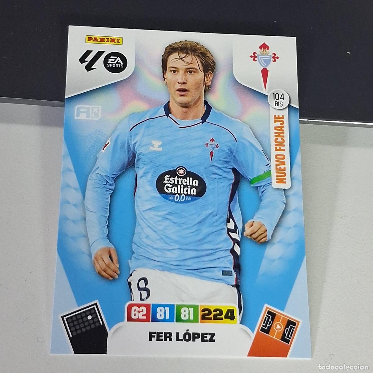 Cromos de f&uacute;tbol: B53 104BIS 104 BIS FER LOPEZ CELTA DE VIGO NUEVO FICHAJE LIGA ADRENALYN XL 2025 2026 25 26 PANINI