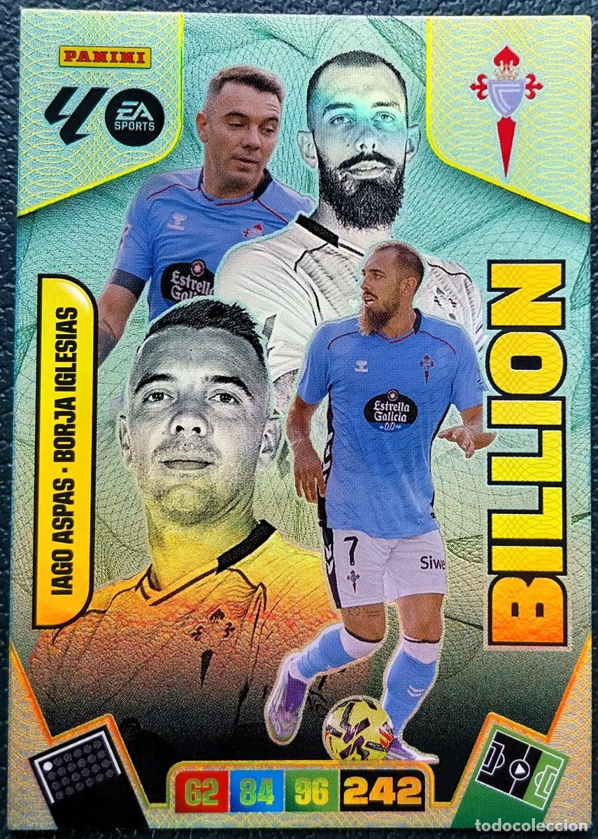 Cartes &agrave; collectionner de Football: IAGO ASPAS - BORJA IGLESIAS CELTA DE VIGO BILLION FICHAS ALBUM ADRENALYN XL 2025 2026 25 26