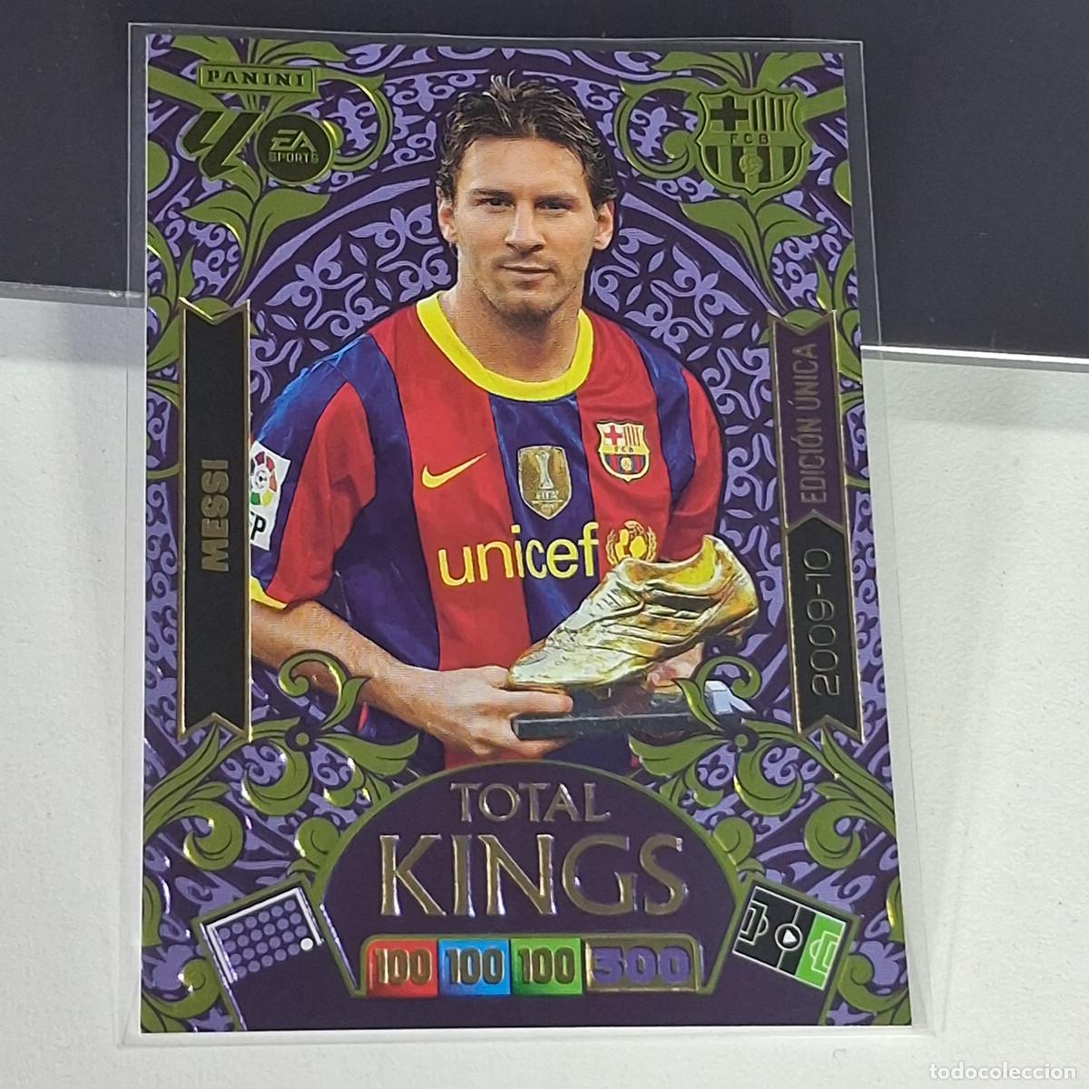 Cromos de f&uacute;tbol: B53 459 2009-10 MESSI BARCELONA BOTA DE ORO TOTAL KINGS LIGA ADRENALYN XL 2025 2026 25 26 PANINI