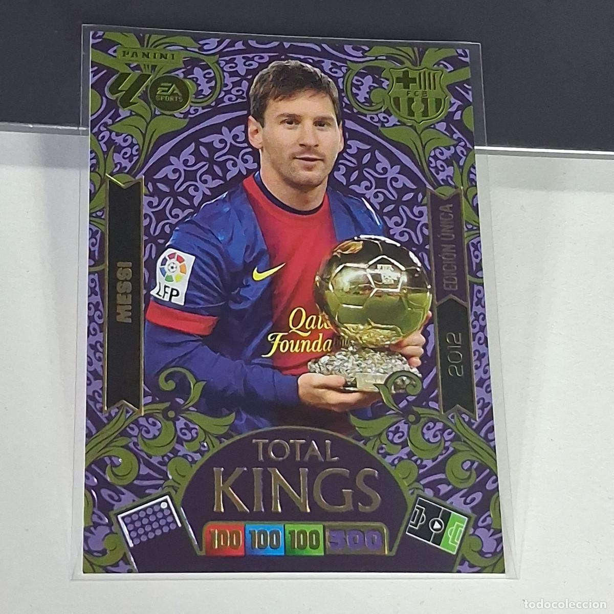 Cromos de f&uacute;tbol: B53 454 2012 MESSI BARCELONA BAR&Ccedil;A BALON DE ORO TOTAL KINGS PANINI CARD ADRENALYN XL 2025 2026 25 26