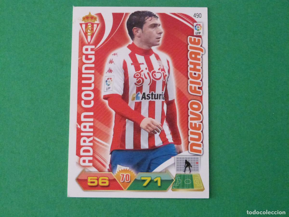 Cromos de f&uacute;tbol: TRADING CARD FUTBOL ADRIAN COLUNGA SPORTING DE GIJON N&ordm; 490 LIGA ADRENALYN XL 2011-2012/11-12 PANINI