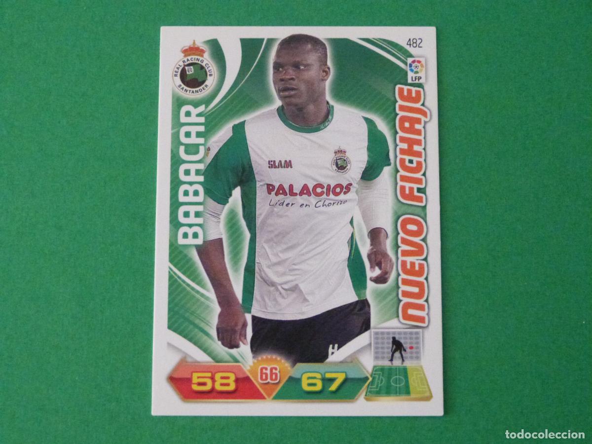 Cromos de f&uacute;tbol: TRADING CARD FUTBOL BABACAR RACING DE SANTANDER N&ordm; 482 LIGA ADRENALYN XL 2011-2012/11-12 PANINI