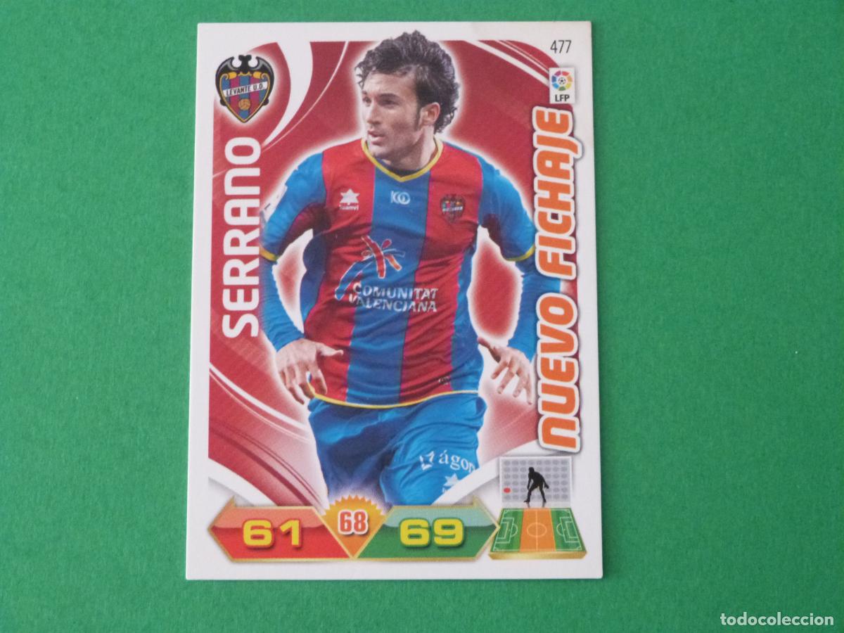 Cromos de f&uacute;tbol: TRADING CARD FUTBOL SERRANO LEVANTE U.D. N&ordm; 477 LIGA ADRENALYN XL 2011-2012/11-12 PANINI