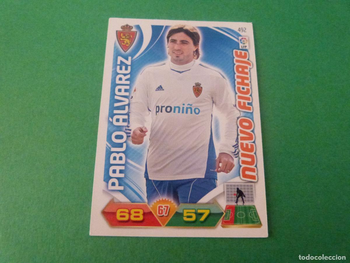 Cromos de f&uacute;tbol: TRADING CARD FUTBOL PABLO ALVAREZ REAL ZARAGOZA N&ordm; 492 LIGA ADRENALYN XL 2011-2012/11-12 PANINI