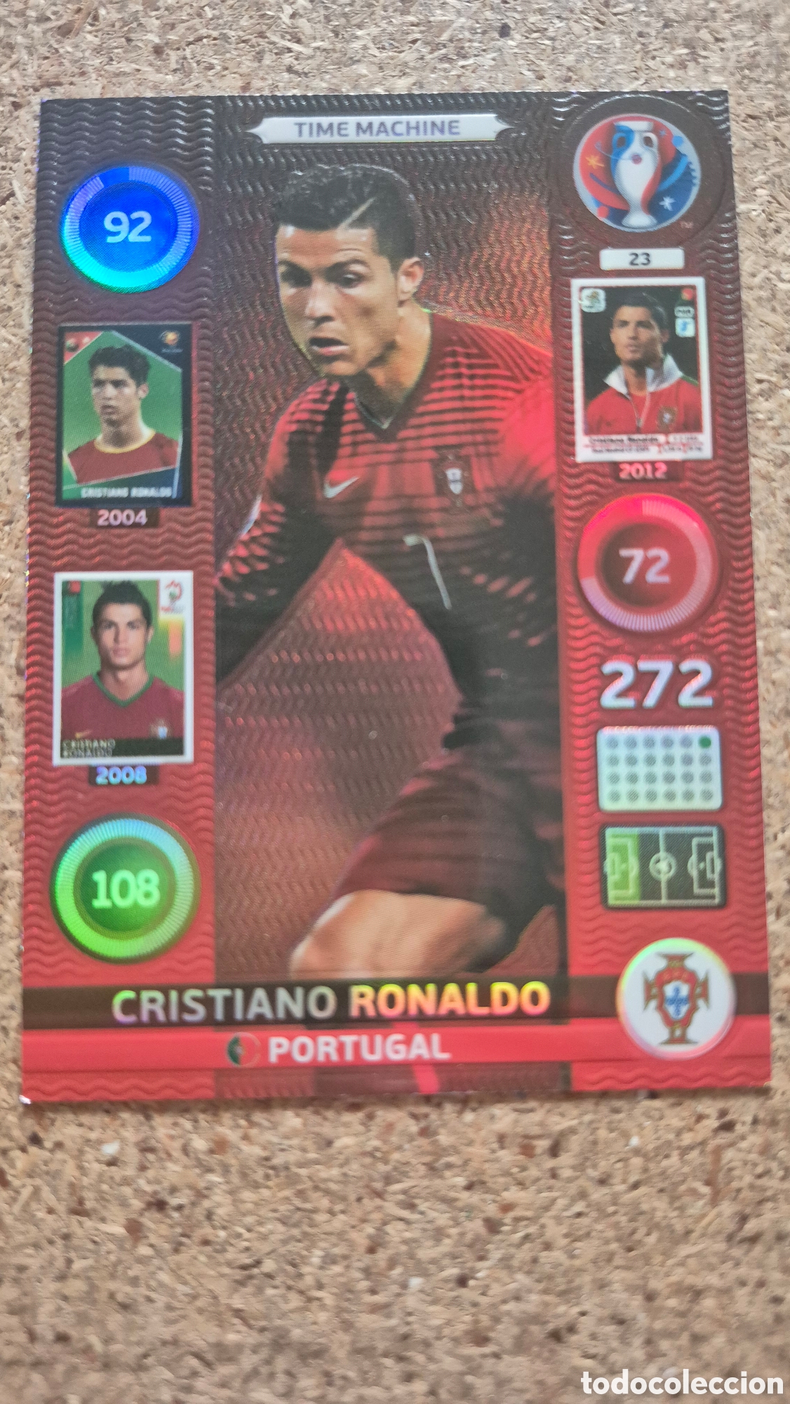 Cromos de f&uacute;tbol: ADRENALYN XL - UEFA EURO 2016 - FRANCE PANINI N&ordm; 23 CRISTIANO RONALDO - PORTUGAL (TIME MACHINE)