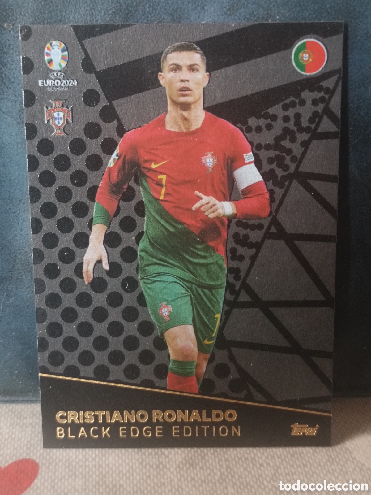 Cromos de f&uacute;tbol: CRISTIANO RONALDO BLACK EDGE EDITION TOPPS EURO 2024 Portugal
