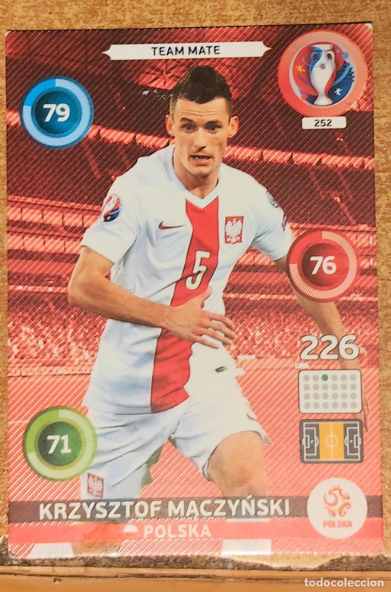Cartes &agrave; collectionner de Football: PADCARD ADRENALYN XL CALCIATORI PANINI EURO 2016 POLONIA N&deg;252 MACZYNSKI CARTA