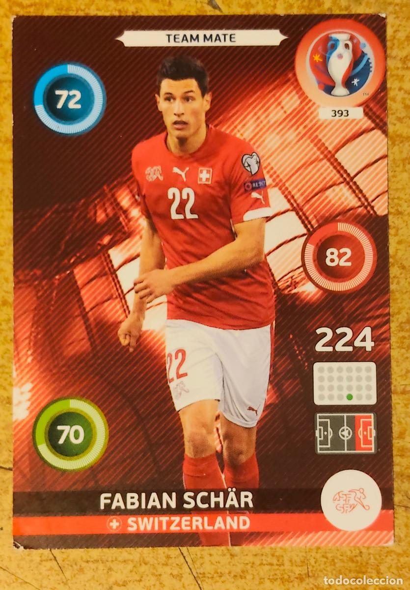 Cromos de f&uacute;tbol: 393 FABIAN SCHAR SUIZA CROMO CARD TARJETA ADRENALYN EURO 2016 EUROCOPA PANINI F&Uacute;TBOL