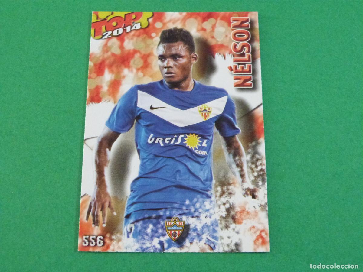 Football Stickers: TRADING CARD FUTBOL NELSON U.D. ALMERIA MATE ROJO N&ordm; 556 FICHAS LIGA TOP MUNDICROMO 2013-2014/13-14