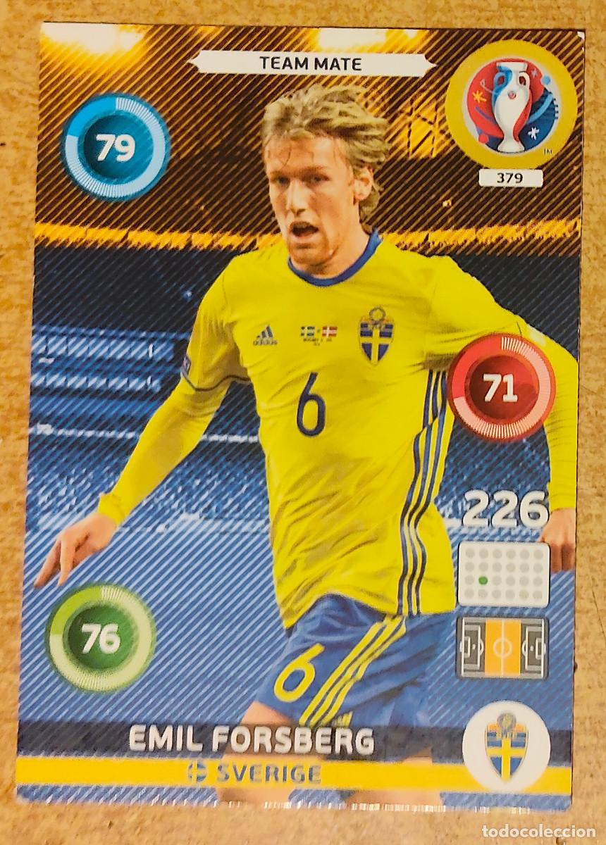 Cartes &agrave; collectionner de Football: 379 EMIL FORSBERG SUECIA CROMO CARD TARJETA ADRENALYN EURO 2016 EUROCOPA PANINI F&Uacute;TBOL
