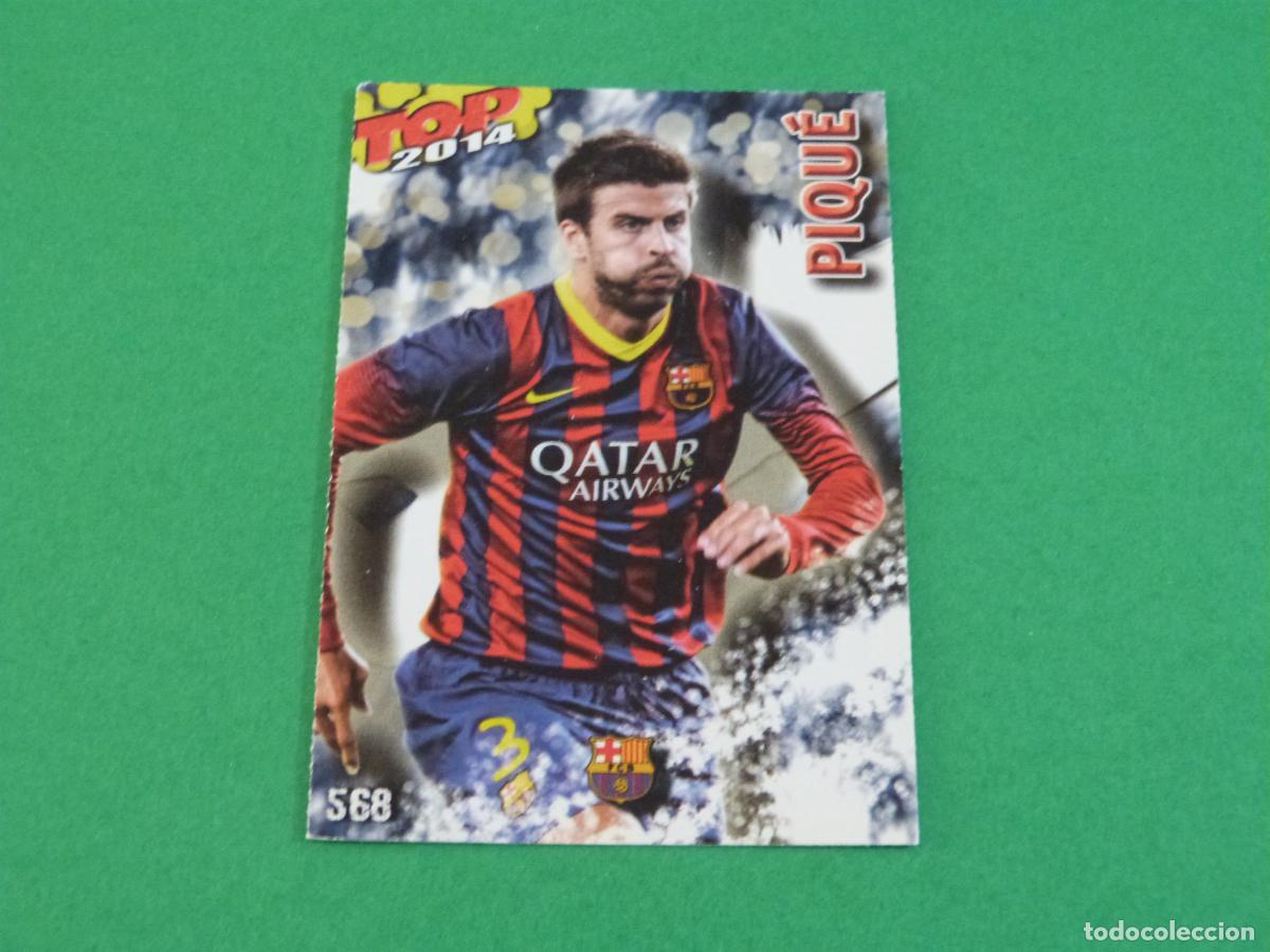 Cromos de f&uacute;tbol: TRADING CARD FUTBOL PIQUE F.C. BARCELONA MATE N&ordm; 568 FICHAS LIGA TOP MUNDICROMO 2013-2014/13-14