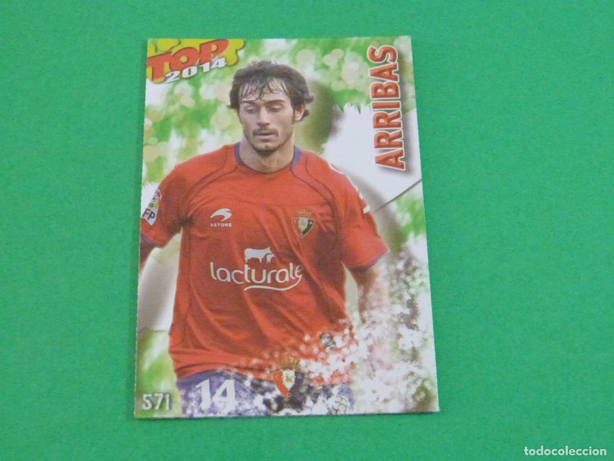 Cromos de f&uacute;tbol: TRADING CARD FUTBOL ARRIBAS AT. OSASUNA BRILLO N&ordm; 571 FICHAS LIGA TOP MUNDICROMO 2013-2014/13-14