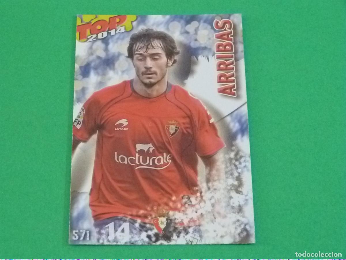 Cromos de f&uacute;tbol: TRADING CARD FUTBOL ARRIBAS AT. OSASUNA BRILLO N&ordm; 571 FICHAS LIGA TOP MUNDICROMO 2013-2014/13-14