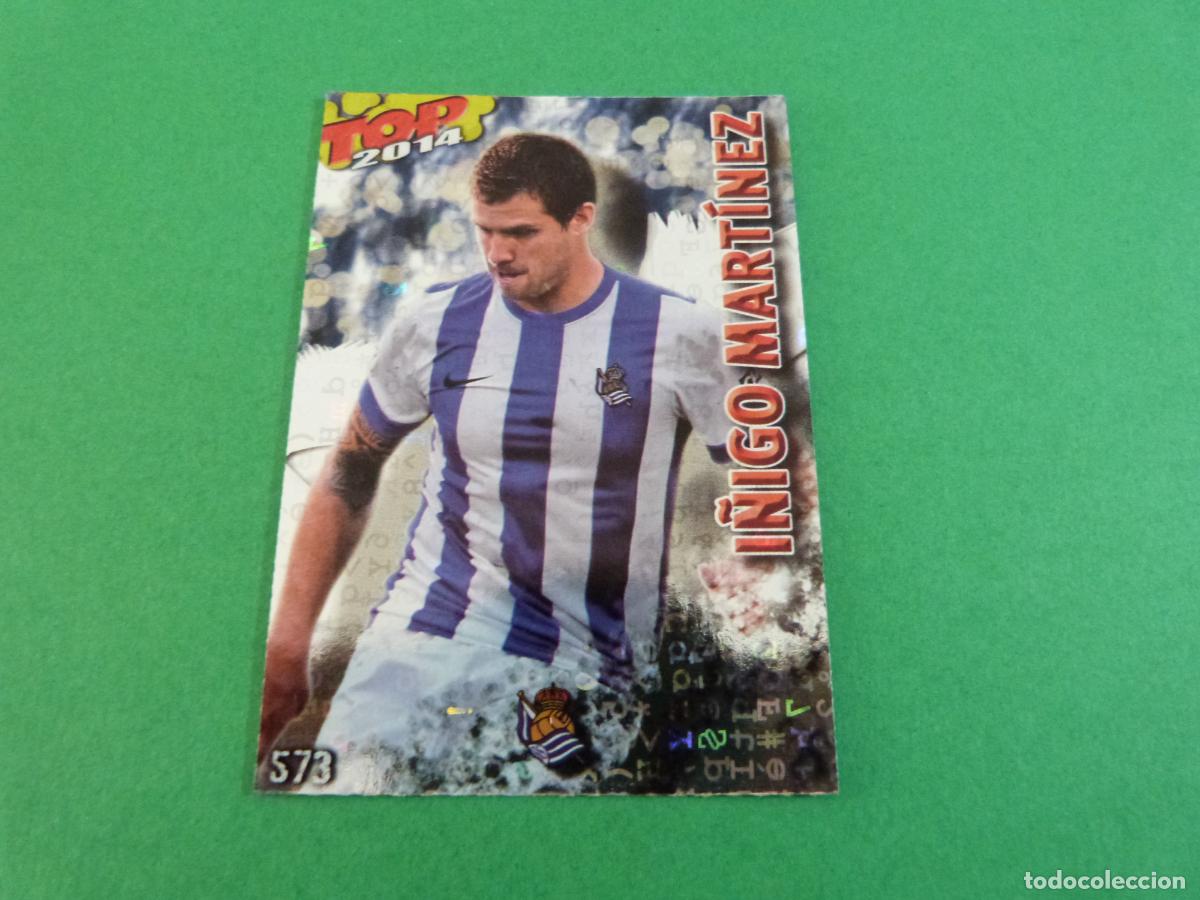 Figurine di Calcio: TRADING CARD FUTBOL I&Ntilde;IGO MARTINEZ REAL SOCIEDAD N&ordm; 573 FICHAS LIGA TOP MUNDICROMO 2013-2014/13-14