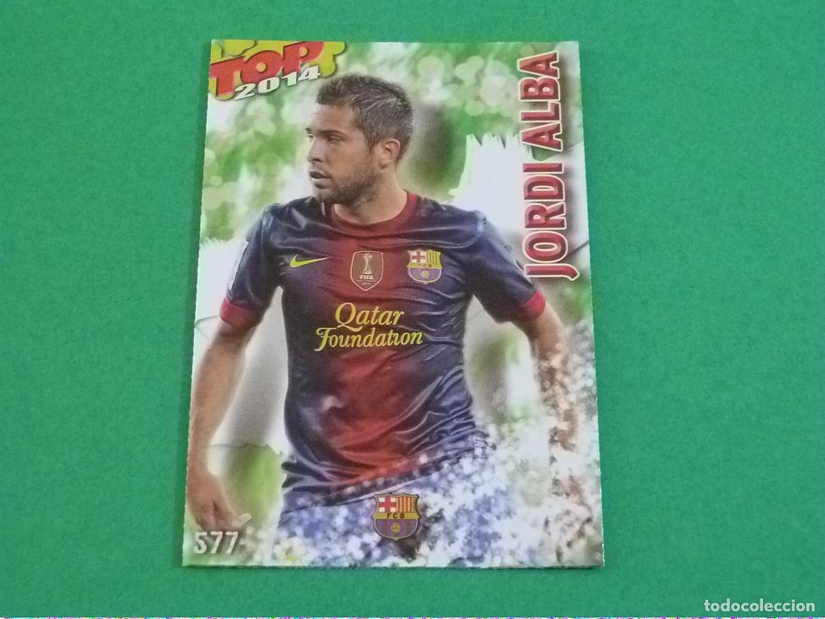 Figurine di Calcio: TRADING CARD FUTBOL JORDI ALBA FC BARCELONA BRILLO N&ordm; 577 FICHAS LIGA TOP MUNDICROMO 2013-2014/13-14