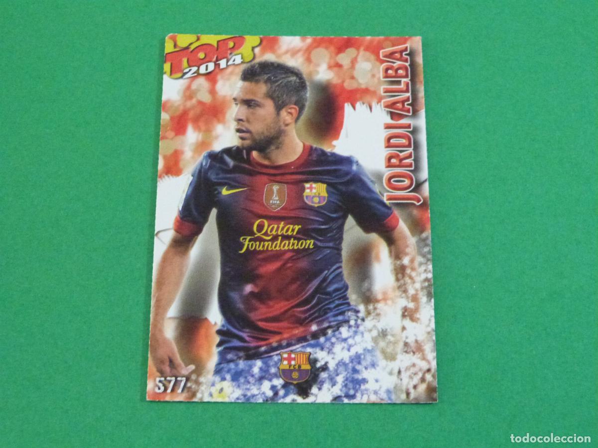 Figurine di Calcio: TRADING CARD FUTBOL JORDI ALBA FC BARCELONA MATE N&ordm; 577 FICHAS LIGA TOP MUNDICROMO 2013-2014/13-14