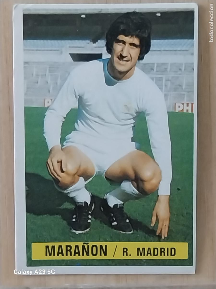 Figurine di Calcio: MARA&Ntilde;ON BAJA REAL MADRID ES ESTE LIGA 1974 74 75 1975 CROMO ORIGINAL SIN PEGAR NUNCA