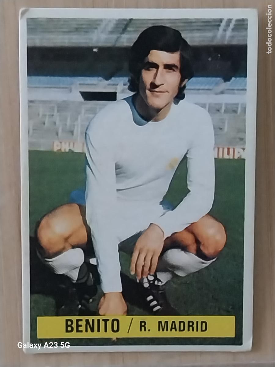 Cromos de f&uacute;tbol: BENITO REAL MADRID *********** ED ESTE LIGA 1974 74 75 1975 CROMO ORIGINAL SIN PEGAR NUNCA