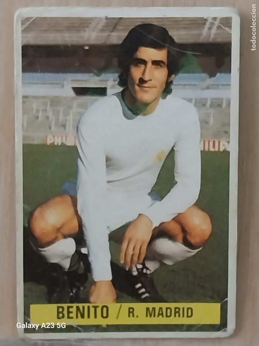 Fu&szlig;ball-Sticker: BENITO REAL MADRID ******** ED ESTE LIGA 1974 74 75 1975 CROMO ORIGINAL SIN PEGAR NUNCA