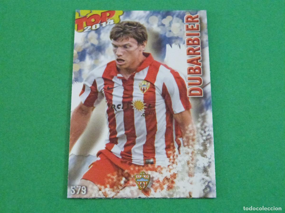 Fu&szlig;ball-Sticker: TRADING CARD FUTBOL DUBARBIER U.D. ALMERIA BRILLO N&ordm; 579 FICHAS LIGA TOP MUNDICROMO 2013-2014/13-14