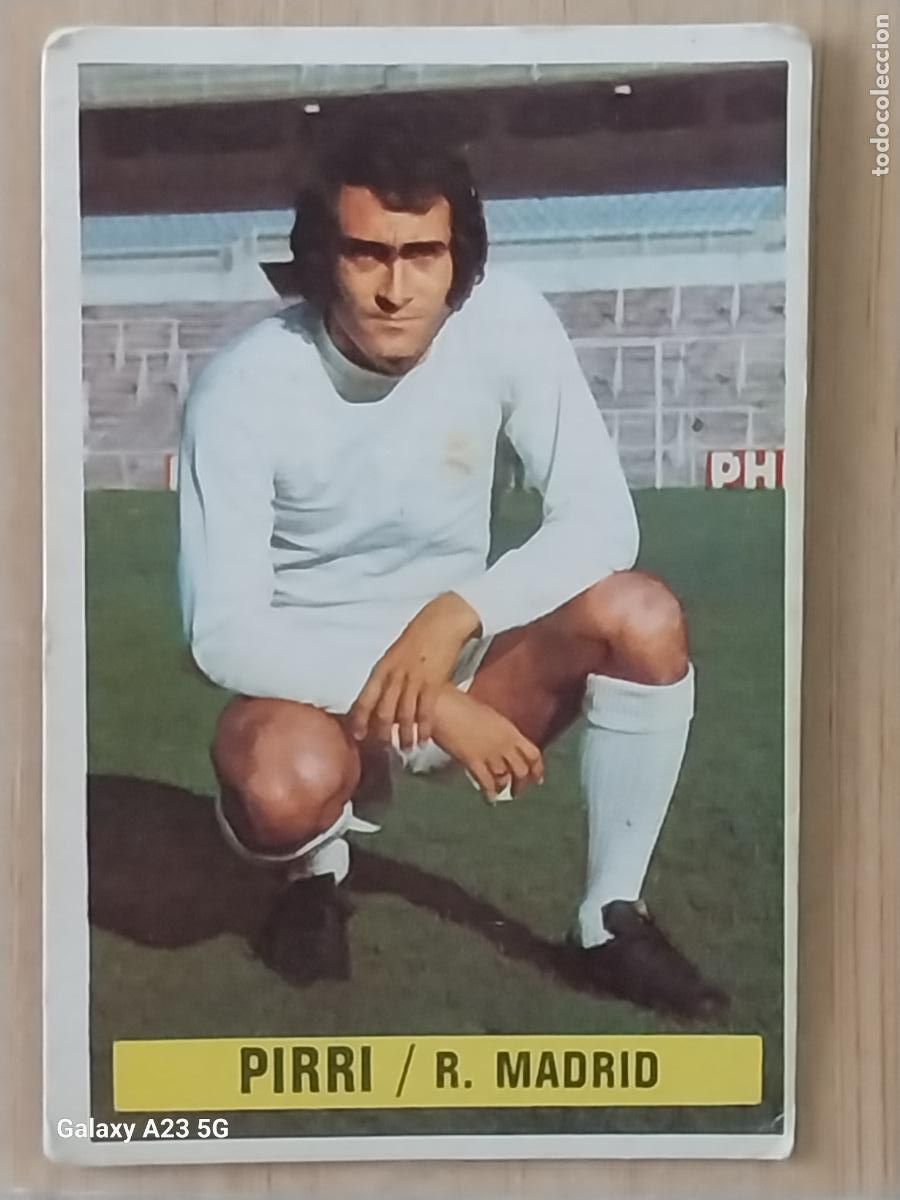 Cromos de f&uacute;tbol: PIRRI REAL MADRID ************* ED ESTE LIGA 1974 74 75 1975 CROMO ORIGINAL SIN PEGAR NUNCA