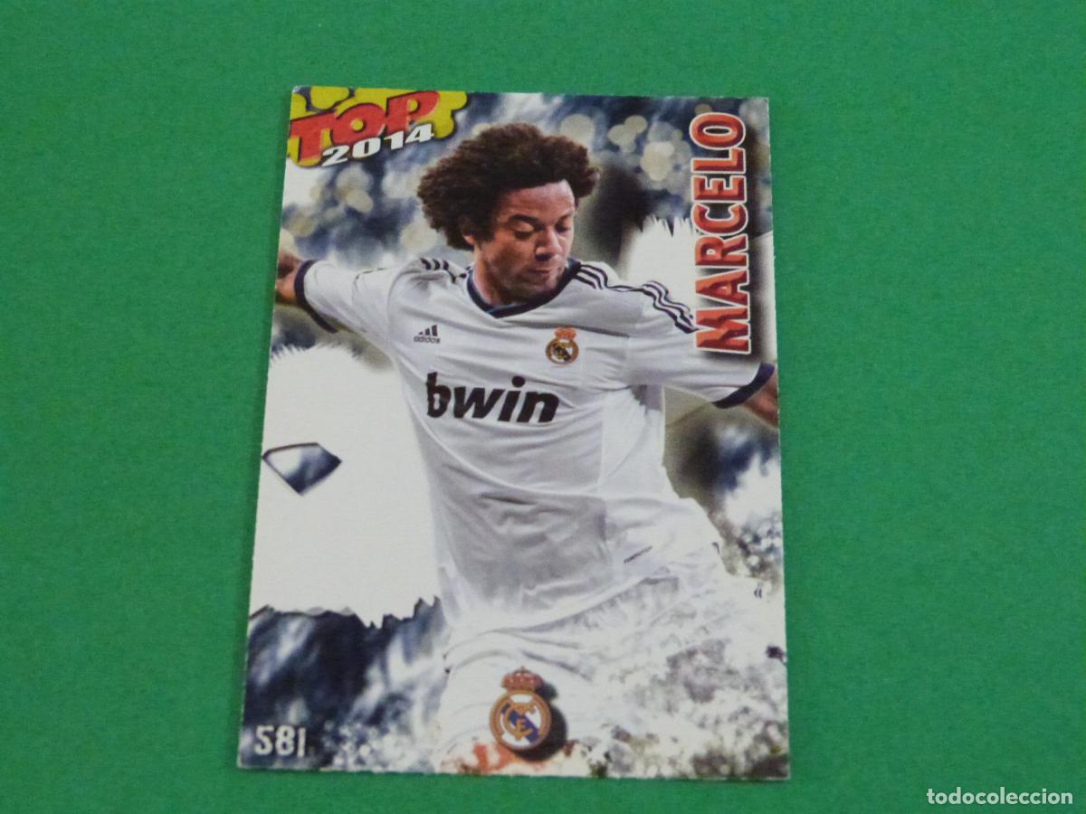 Cromos de Futebol: TRADING CARD FUTBOL MARCELO REAL MADRID C.F. MATE N&ordm; 581 FICHAS LIGA TOP MUNDICROMO 2013-2014/13-14