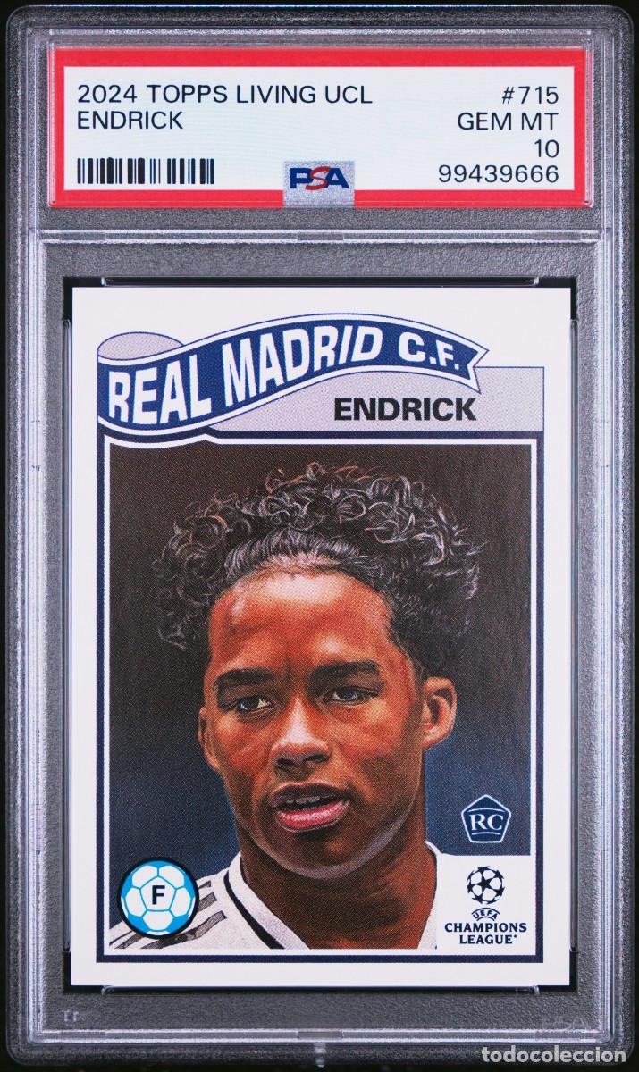 Cromos de Futebol: Rookie Endrick #715 Real Madrid Topps Living UCL 2024 2025 PSA 10