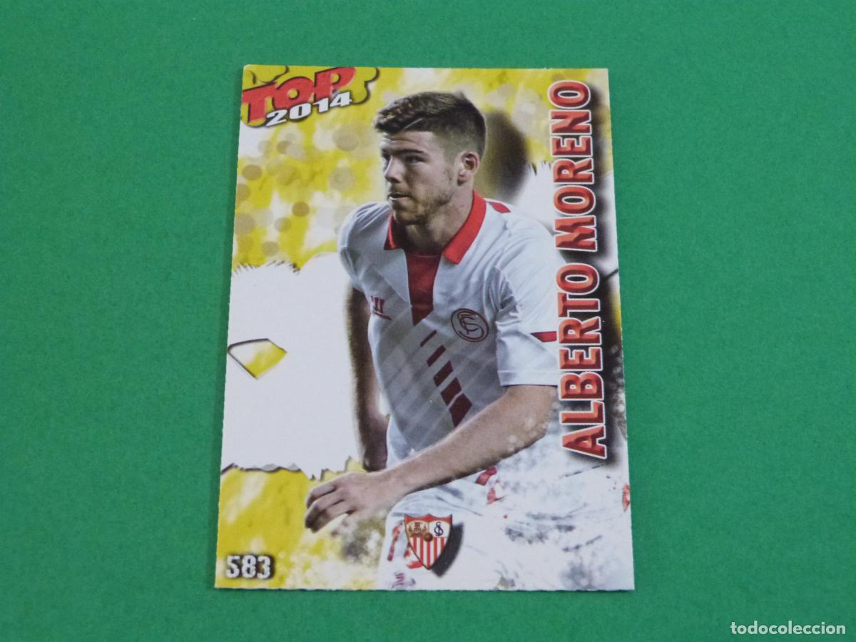 Football Stickers: TRADING CARD FUTBOL ALBERTO MORENO SEVILLA FC MATE N&ordm; 583 FICHAS LIGA TOP MUNDICROMO 2013-2014/13-14
