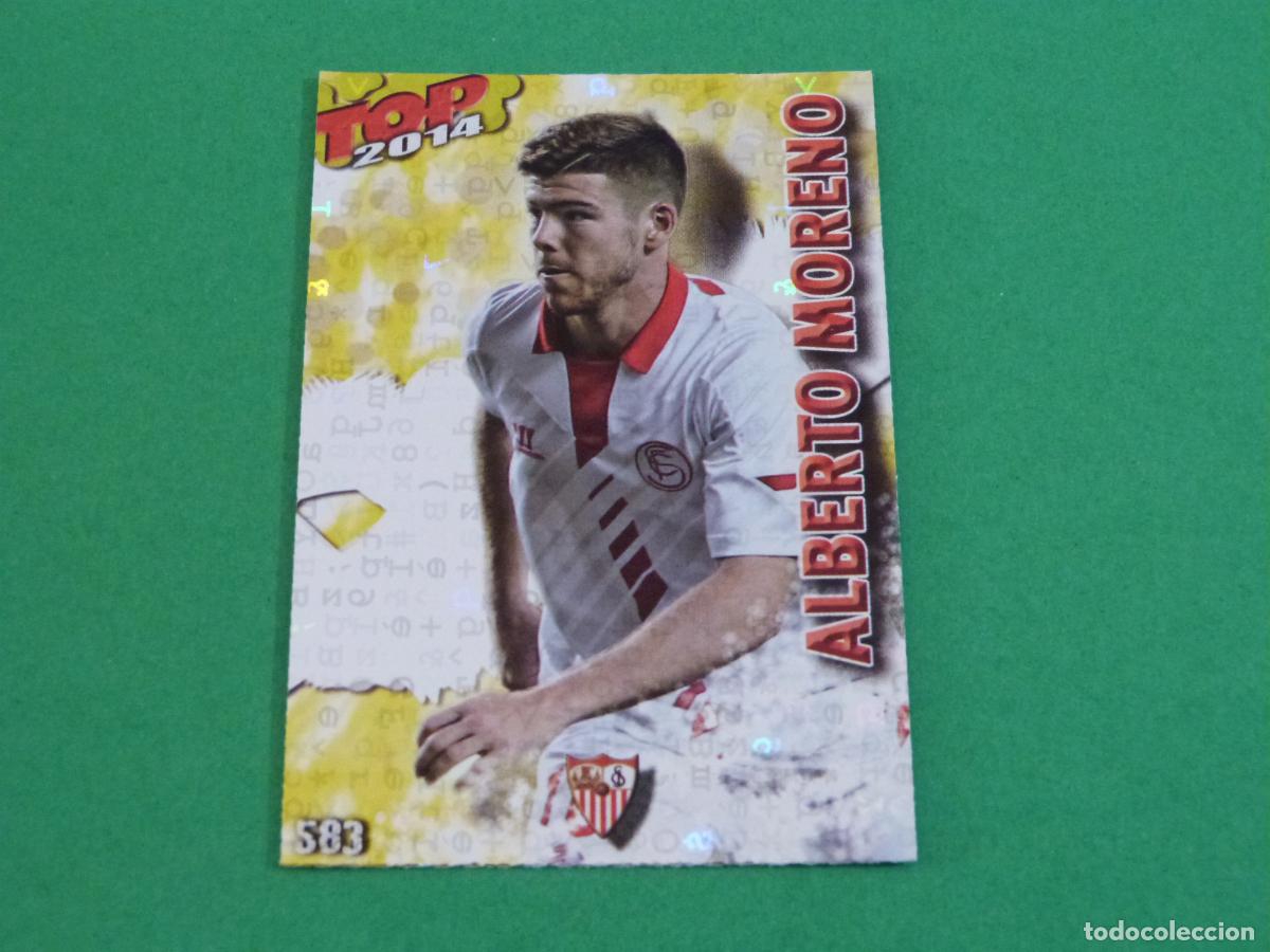 Football Stickers: TRADING CARD FUTBOL ALBERTO MORENO SEVILLA FC BRILLO 583 FICHAS LIGA TOP MUNDICROMO 2013-2014/13-14