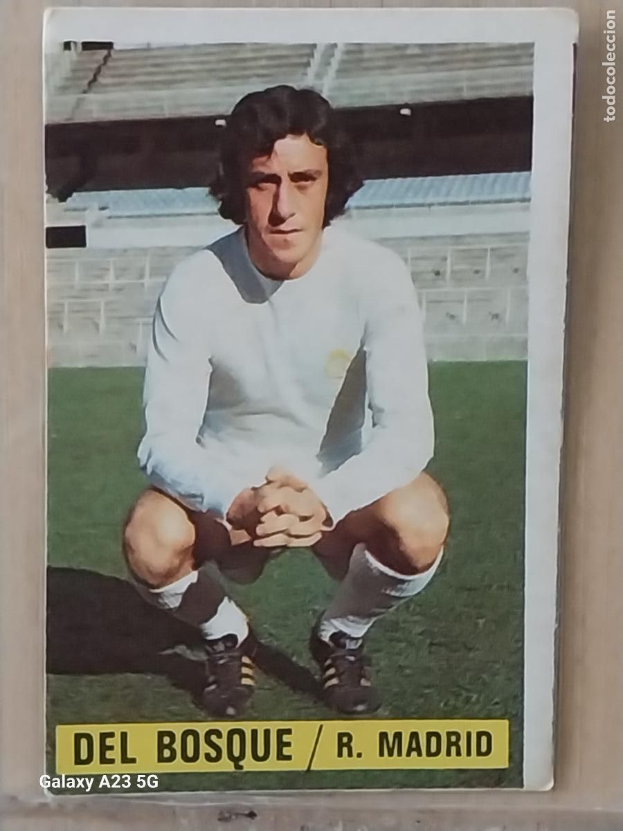 Cromos de f&uacute;tbol: DEL BOSQUE REAL MADRID *------------* ED ESTE LIGA 1974 74 75 1975 CROMO ORIGINAL SIN PEGAR NUNCA