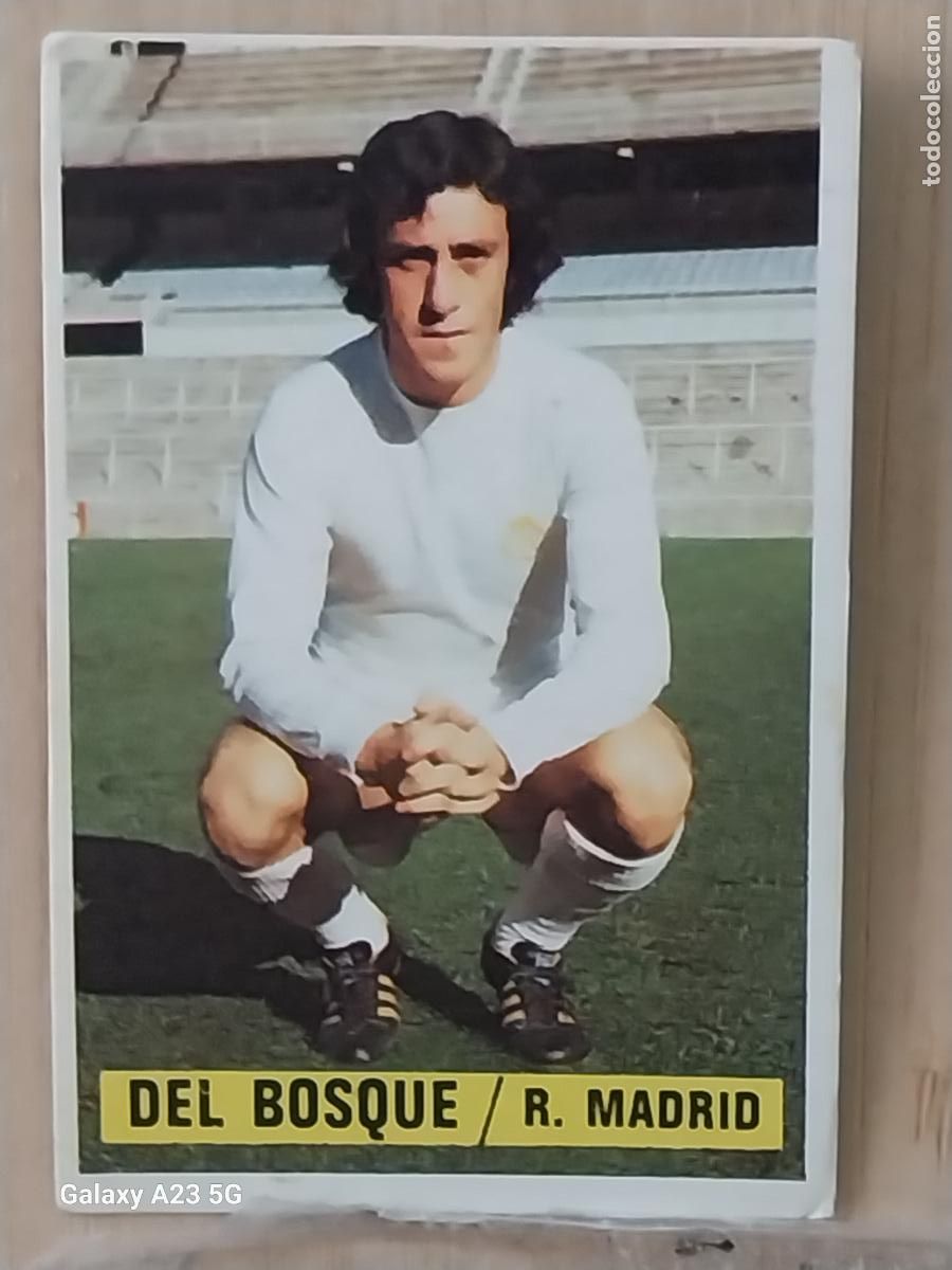 Cromos de f&uacute;tbol: DEL BOSQUE REAL MADRID *--------* ED ESTE LIGA 1974 74 75 1975 CROMO ORIGINAL SIN PEGAR NUNCA