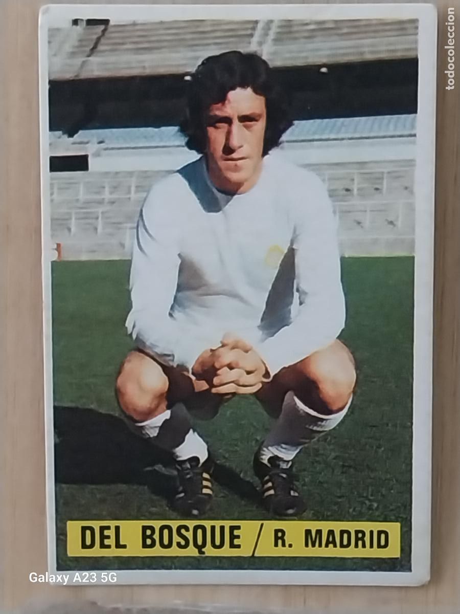 Cromos de f&uacute;tbol: DEL BOSQUE REAL MADRID *-------* ED ESTE LIGA 1974 74 75 1975 CROMO ORIGINAL SIN PEGAR NUNCA