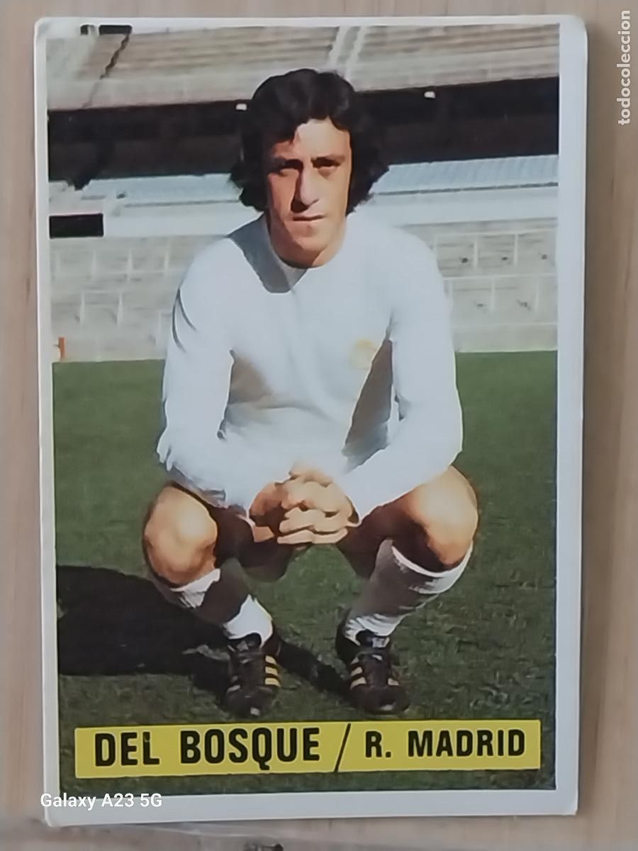Cromos de f&uacute;tbol: DEL BOSQUE REAL MADRID *------* ED ESTE LIGA 1974 74 75 1975 CROMO ORIGINAL SIN PEGAR NUNCA