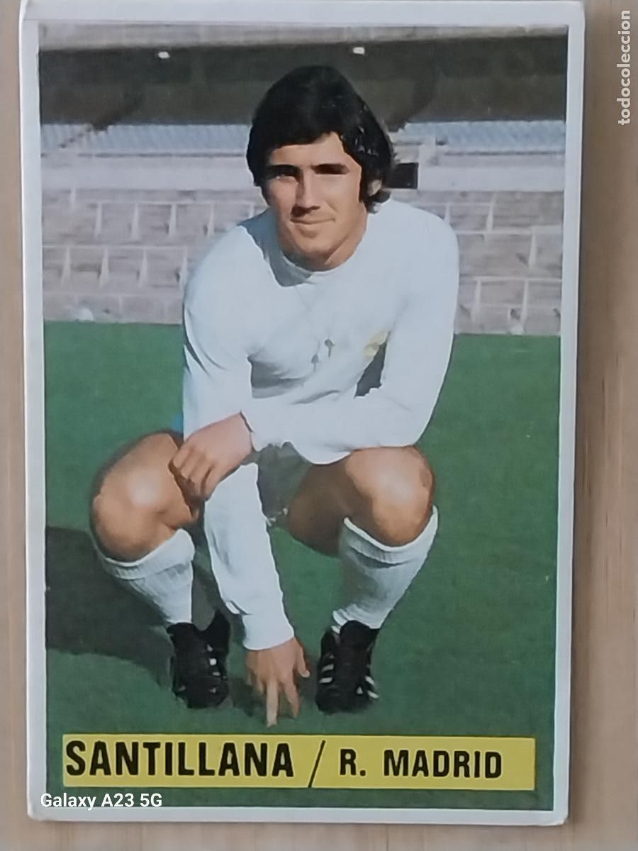 Cromos de f&uacute;tbol: SANTILLANA REAL MADRID *-*********-* ED ESTE LIGA 1974 74 75 1975 CROMO ORIGINAL SIN PEGAR NUNCA