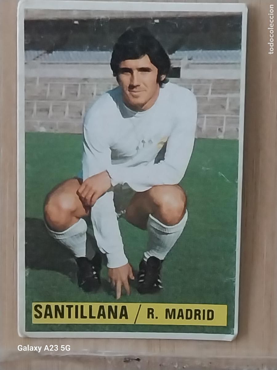 Cromos de f&uacute;tbol: SANTILLANA REAL MADRID *-**-* ED ESTE LIGA 1974 74 75 1975 CROMO ORIGINAL SIN PEGAR NUNCA