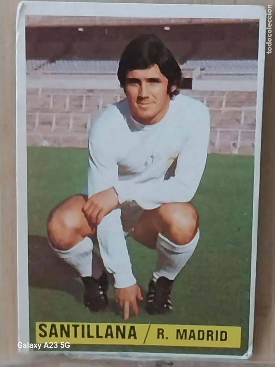 Cromos de f&uacute;tbol: SANTILLANA REAL MADRID *-*..*-* ED ESTE LIGA 1974 74 75 1975 CROMO ORIGINAL SIN PEGAR NUNCA