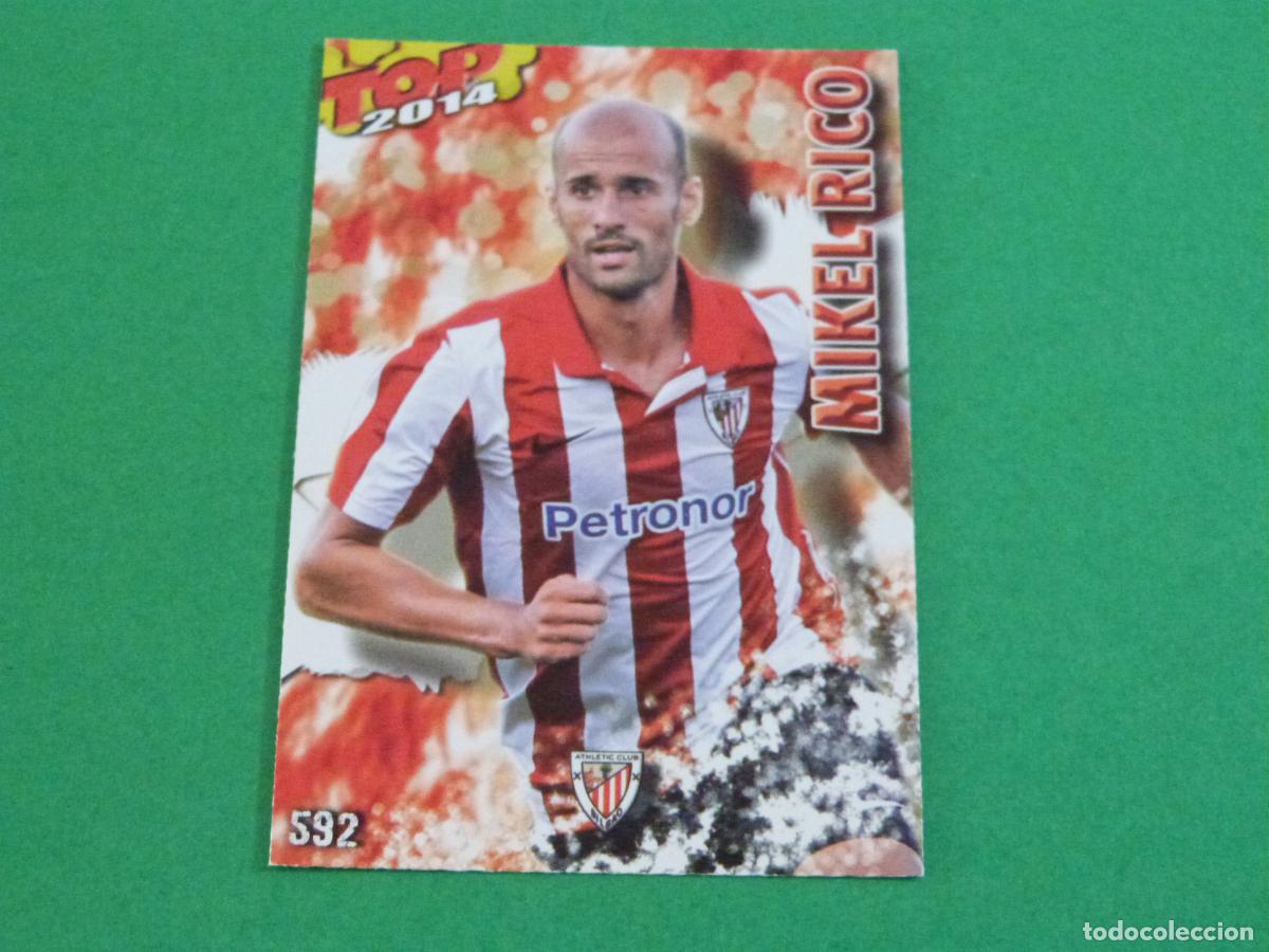 Cromos de f&uacute;tbol: TRADING CARD FUTBOL MIKEL RICO ATH. BILBAO MATE ROJO 592 FICHAS LIGA TOP MUNDICROMO 2013-2014/13-14