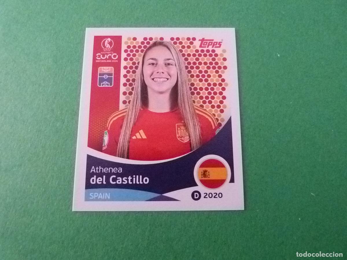 Cromos de f&uacute;tbol: CROMO FUTBOL ATHENEA DEL CASTILLO ESPA&Ntilde;A SIN PEGAR N&ordm; 107 EUROCOPA EURO FEMENINA SUIZA 2025 TOPPS