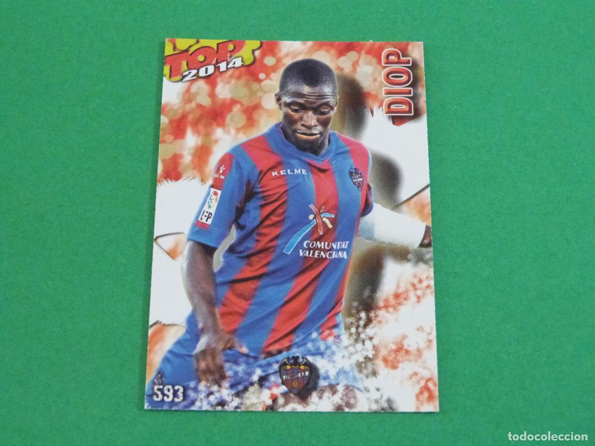 Fu&szlig;ball-Sticker: TRADING CARD FUTBOL DIOP LEVANTE U.D. MATE ROJO N&ordm; 593 FICHAS LIGA TOP MUNDICROMO 2013-2014/13-14
