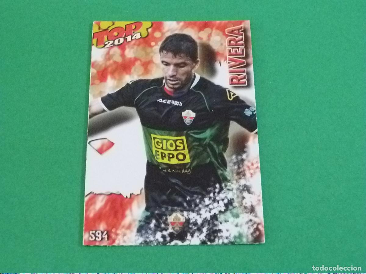 Fu&szlig;ball-Sticker: TRADING CARD FUTBOL RIVERA ELCHE C.F. MATE ROJO N&ordm; 594 FICHAS LIGA TOP MUNDICROMO 2013-2014/13-14