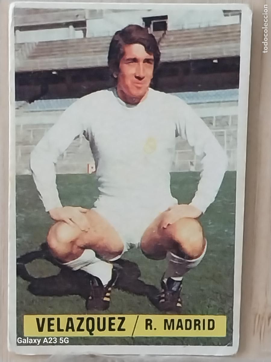 Fu&szlig;ball-Sticker: VELAZQUEZ REAL MADRID *-*.********.*-* ED ESTE LIGA 1974 74 75 1975 CROMO ORIGINAL SIN PEGAR NUNCA