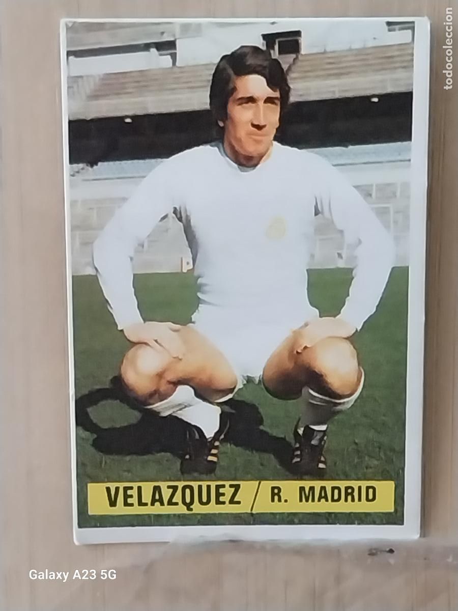 Fu&szlig;ball-Sticker: VELAZQUEZ REAL MADRID *-*.******.*-* ED ESTE LIGA 1974 74 75 1975 CROMO ORIGINAL SIN PEGAR NUNCA