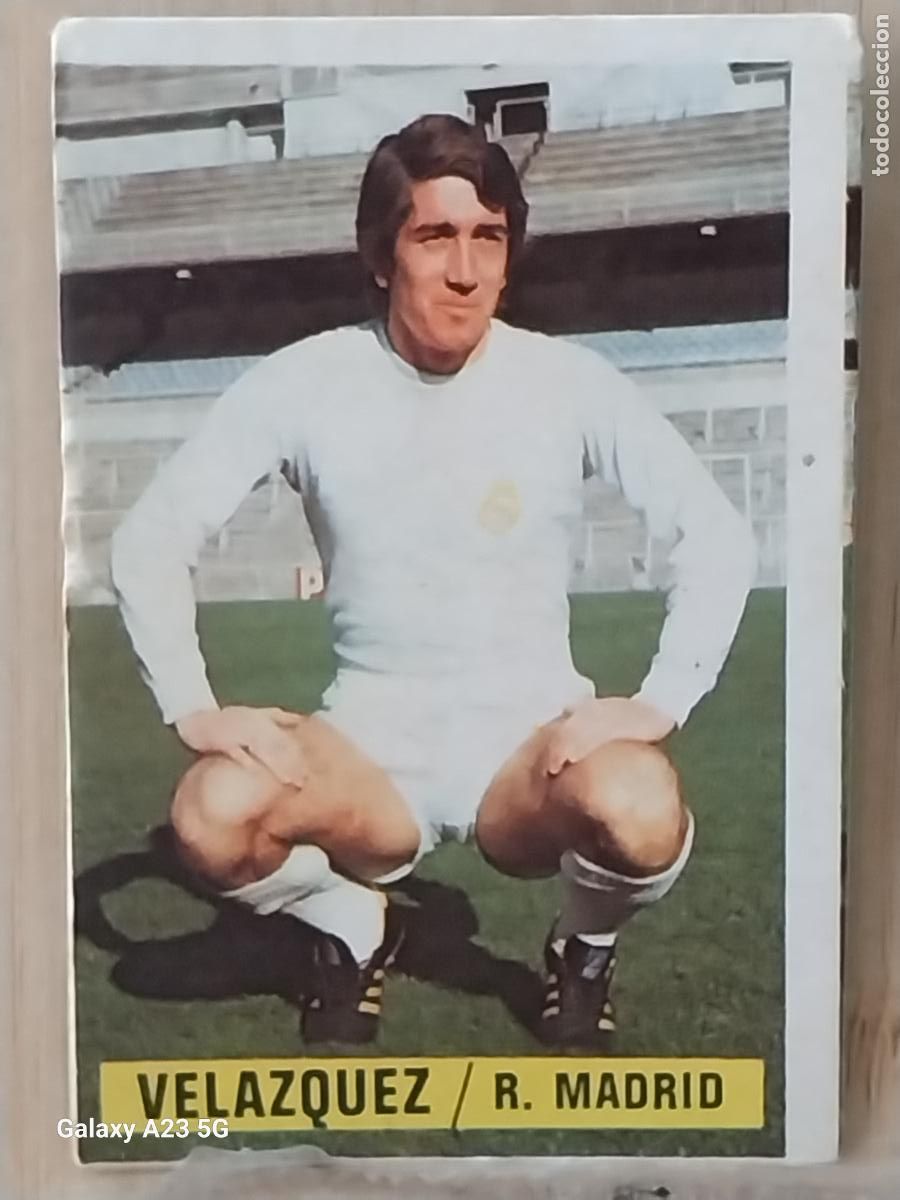 Cromos de f&uacute;tbol: VELAZQUEZ REAL MADRID *-*.*****.*-* ED ESTE LIGA 1974 74 75 1975 CROMO ORIGINAL SIN PEGAR NUNCA
