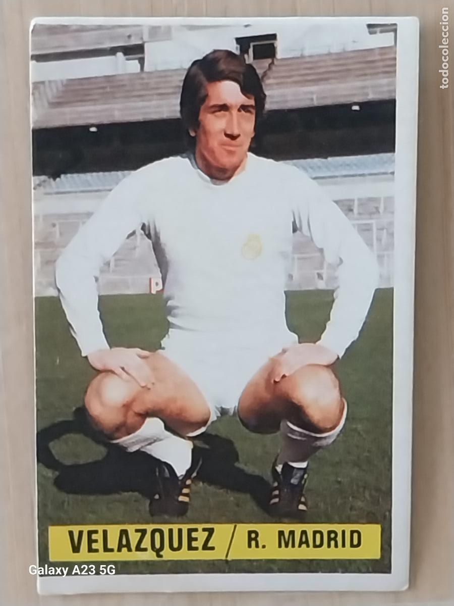 Cromos de f&uacute;tbol: VELAZQUEZ REAL MADRID *-*.***.*-* ED ESTE LIGA 1974 74 75 1975 CROMO ORIGINAL SIN PEGAR NUNCA