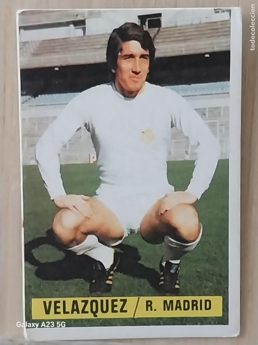 Cromos de f&uacute;tbol: VELAZQUEZ REAL MADRID *-*.*......*.*-* ED ESTE LIGA 1974 74 75 1975 CROMO ORIGINAL SIN PEGAR NUNCA